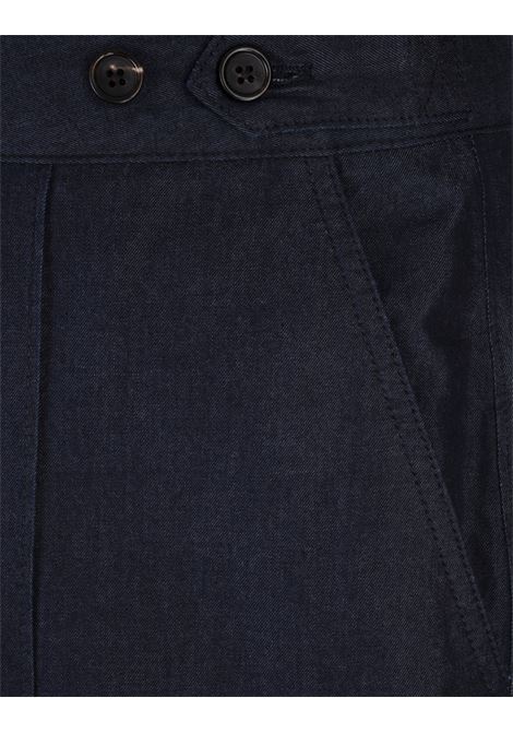 Shorts In Denim Blu Navy Con Cinturini ALEXANDER MCQUEEN | 828588-QYABM4244